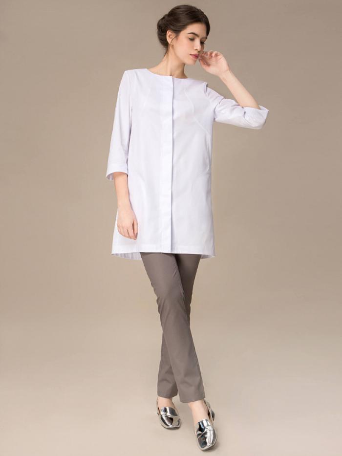 Блуза-туника медицинская женская с горловиной формы каре 8-0996-01